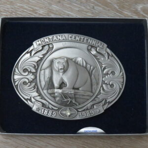 Montana Centennial Grizzly Belt Buckle- A-131GR