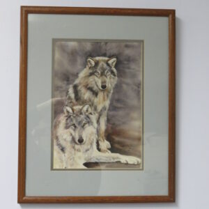 Marjorie Harper LE, A/P wolves print for sale.  A-136FR