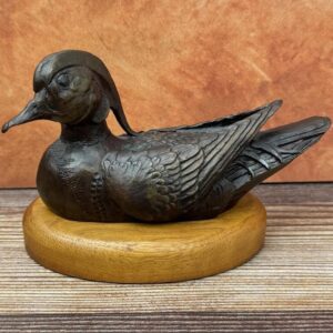Wood Duck Bronze for sale by artist Ron Herron